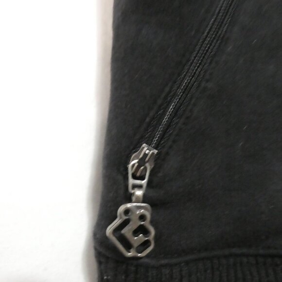 GROGGY | small | Black Sleeveless Zip-Up Sweatshirt Vest | Zip-Up Pockets - Picture 9 of 16